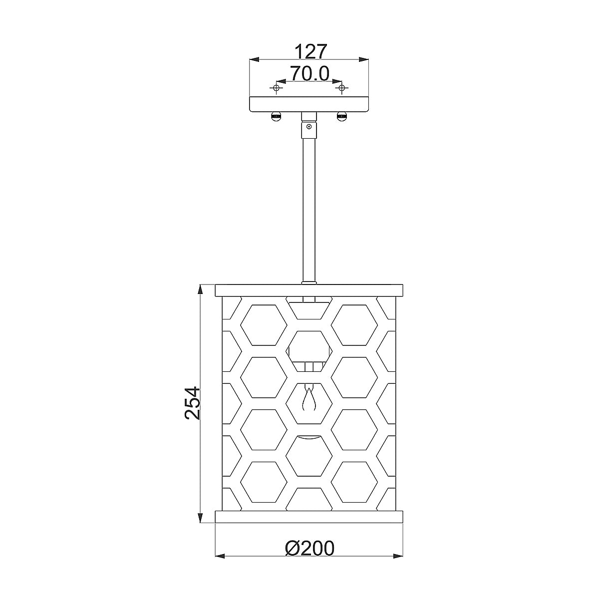Hinkley Pendant from the Felix range. Felix 1 Light Mini Pendant Product Code = HK-FELIX-MP