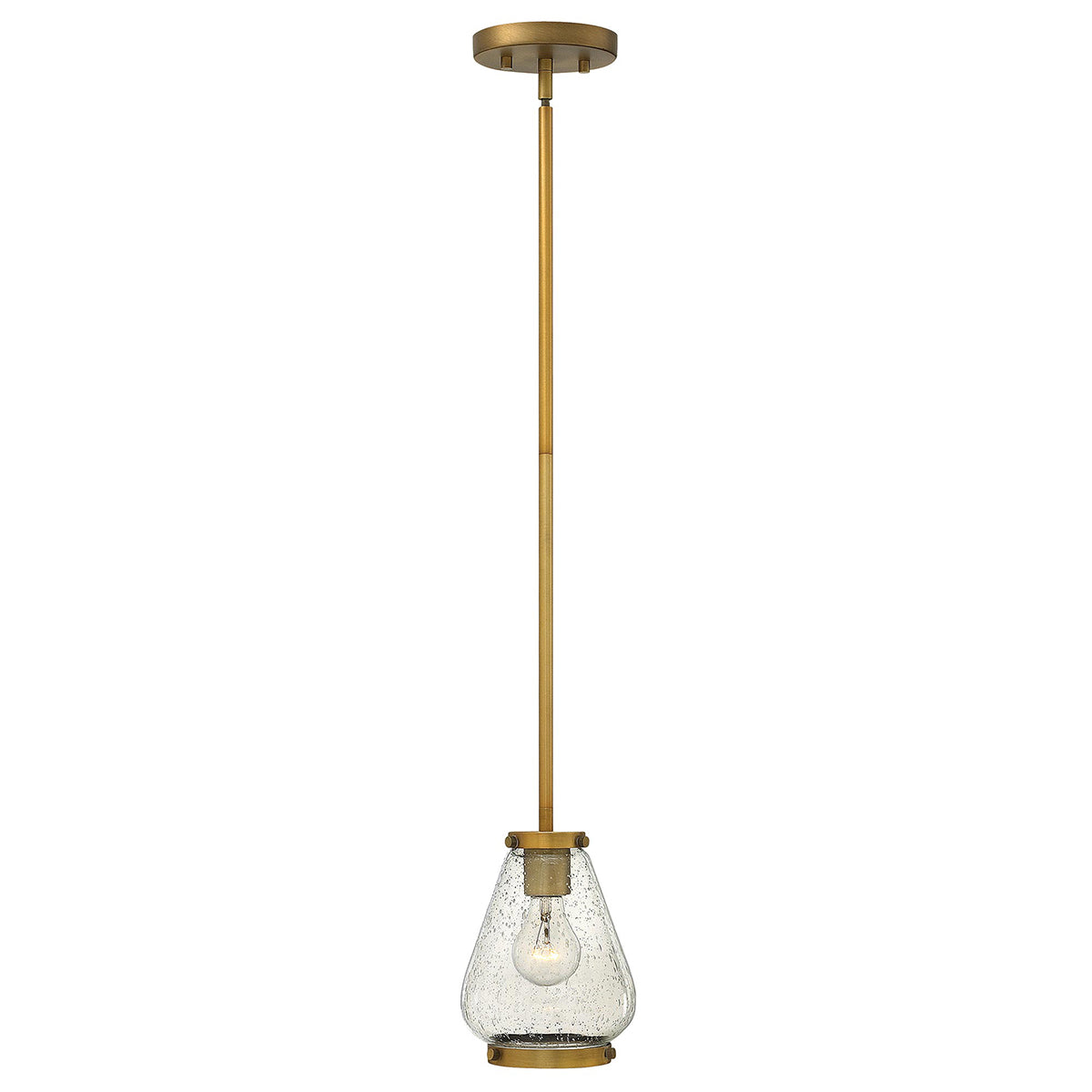 Hinkley Pendant from the Finley range. Finley 1 Light Mini Pendant - Brushed Bronze Product Code = HK-FINLEY-P-BR