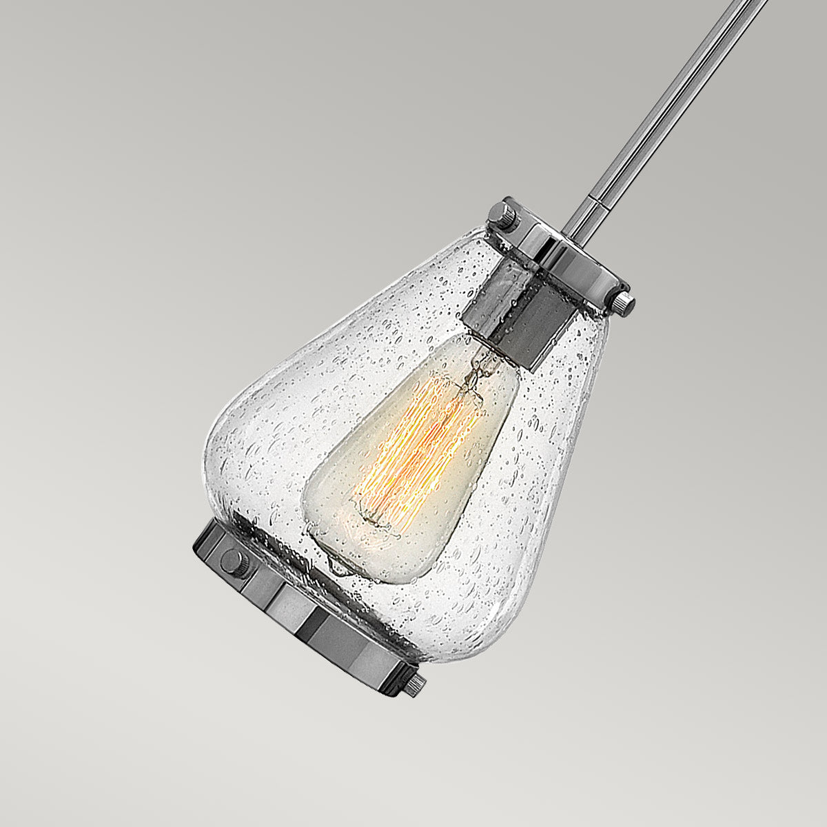 Hinkley Pendant from the Finley range. Finley 1 Light Mini Pendant - Chrome Product Code = HK-FINLEY-P-CM