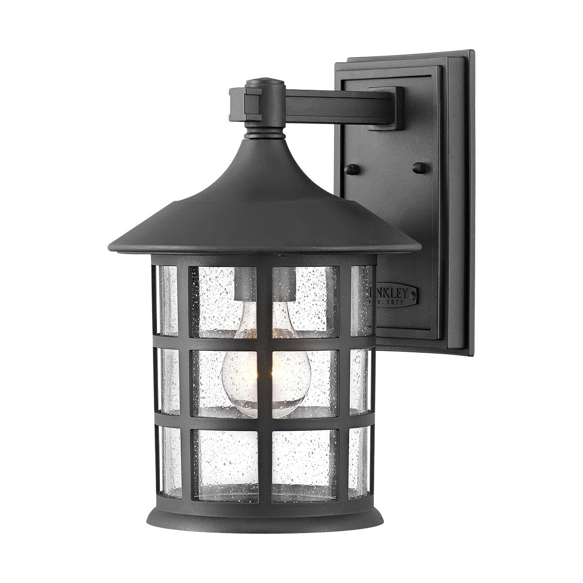 Hinkley Outdoor Wall Light from the Freeport range. Freeport 1lt Medium Wall Lantern Product Code = HK-FREEPORT2-M-TBK