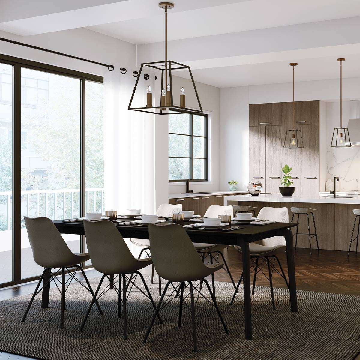 Hinkley Pendant from the Fulton range. Fulton 4 Light Pendant Chandelier Product Code = HK-FULTON-4P