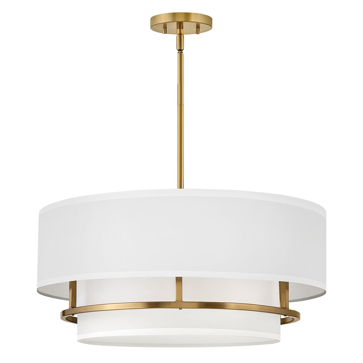 Hinkley Duo Mount Pendant/Semi-Flush from the Graham range. Graham 4 Light Duo Mount - Lacquered Brass Product Code = HK-GRAHAM-L-LCB