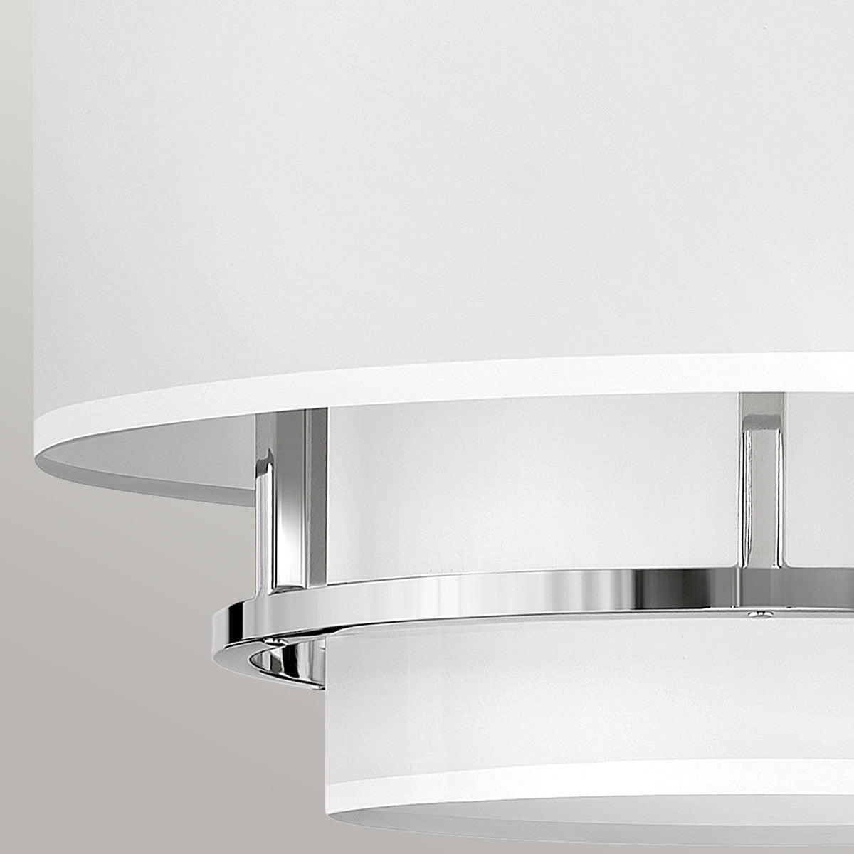 Hinkley Duo Mount Pendant/Semi-Flush from the Graham range. Graham 3 Light Duo Mount - Polished Nickel Product Code = HK-GRAHAM-M-PN