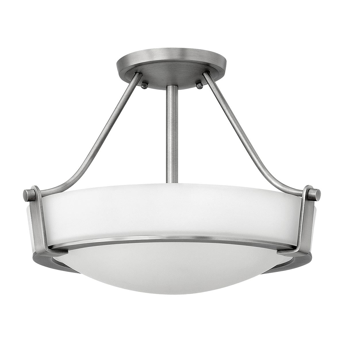 Hinkley Ceiling Semi-Flush from the Hathaway range. Hathaway 2 Light Small Semi-flush - Antique Nickel Product Code = HK-HATHAWAY-SFSN