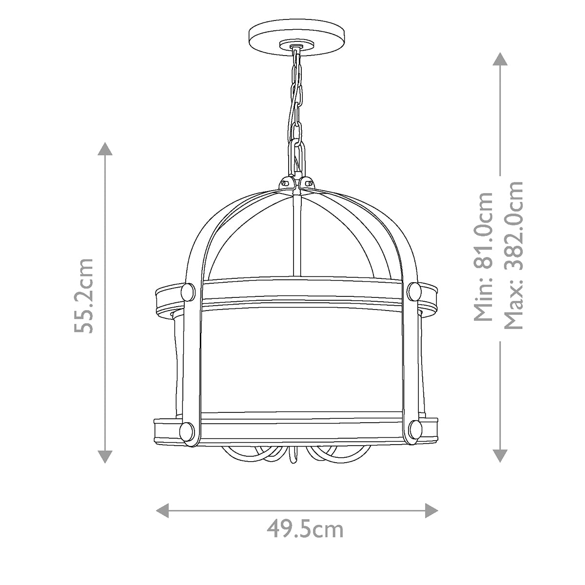 Hinkley Chandelier from the Holden range. Holden 5 Light Chandelier - Aged Zinc Product Code = HK-HOLDEN5-DZ