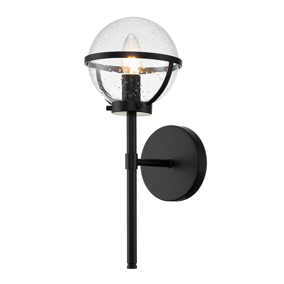 Hinkley Wall Light from the Hollis range. Hollis 1 Light Wall Light Product Code = HK-HOLLIS1-C-BK-BATH