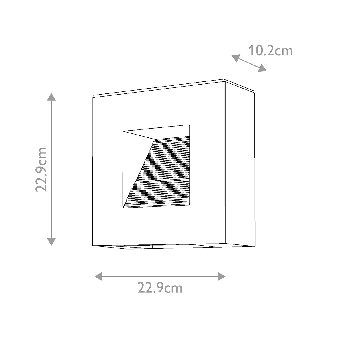 Hinkley Outdoor Wall Light from the Luna range. Luna Small LED Wall Light - Titanium Product Code = HK-LUNA-S-TT