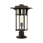 Hinkley Pedestal Lantern from the Manhattan range. Manhattan 1 Light Pedestal Product Code = HK-MANHATTAN3-M