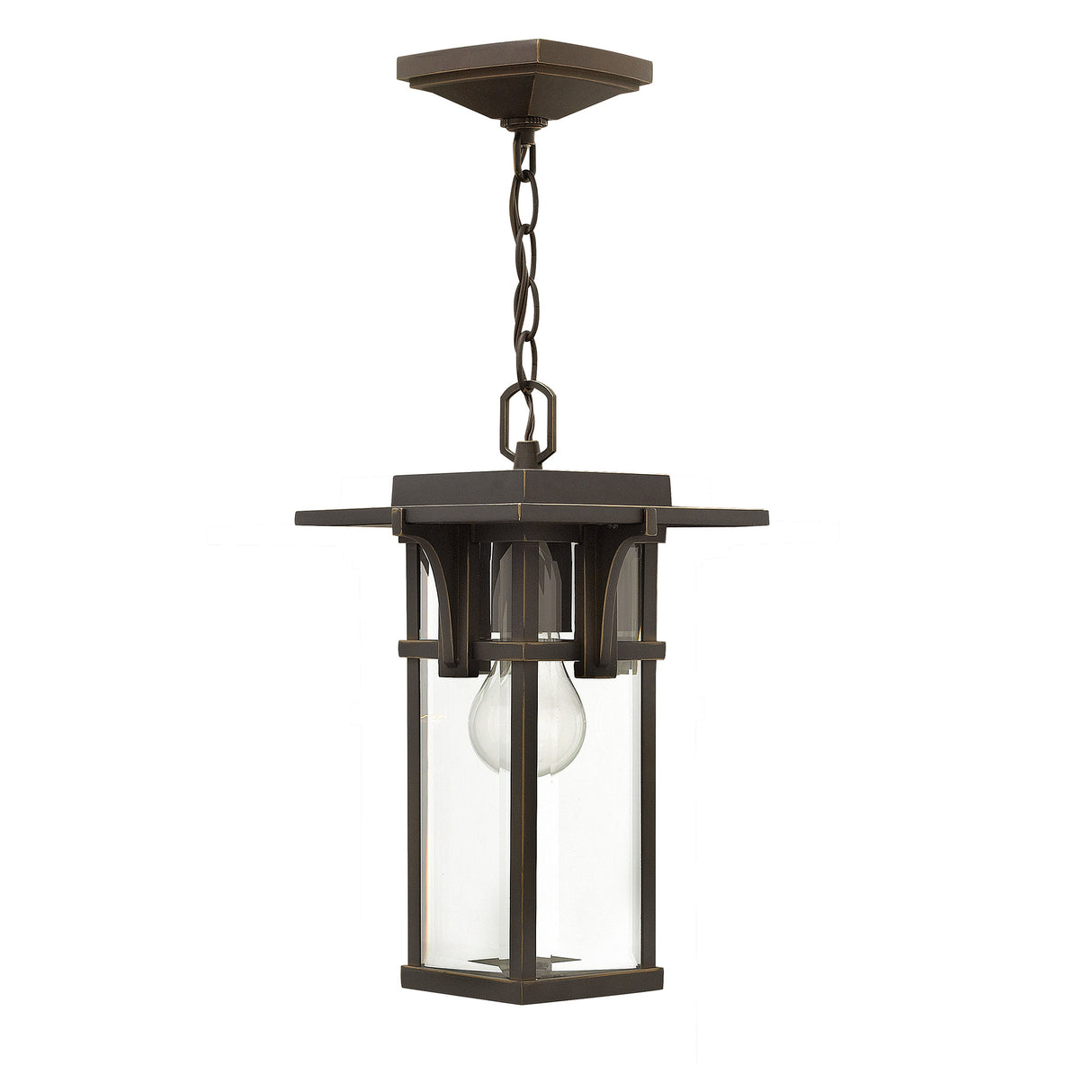 Hinkley Outdoor Hanging from the Manhattan range. Manhattan 1 Light Chain Lantern Product Code = HK-MANHATTAN8-S