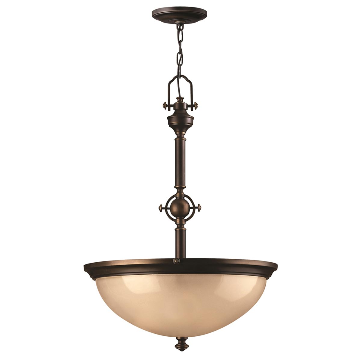 Hinkley Pendant from the Mayflower range. Mayflower 3 Light Pendant Product Code = HK-MAYFLOWER-P-C