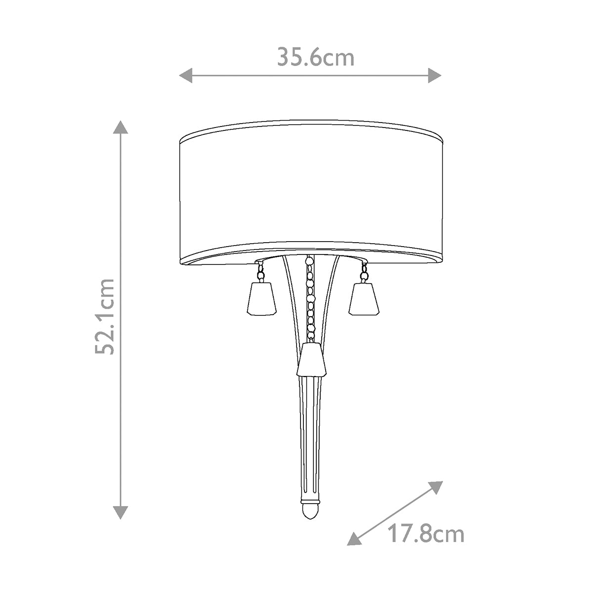 Hinkley Wall Light from the Mime range. Mime 2 Light Wall Light Product Code = HK-MIME2