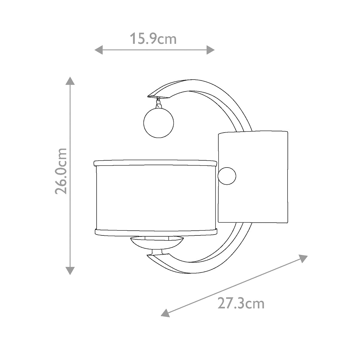 Hinkley Wall Light from the Monaco range. Monaco 1 Light Wall Light Product Code = HK-MONACO1
