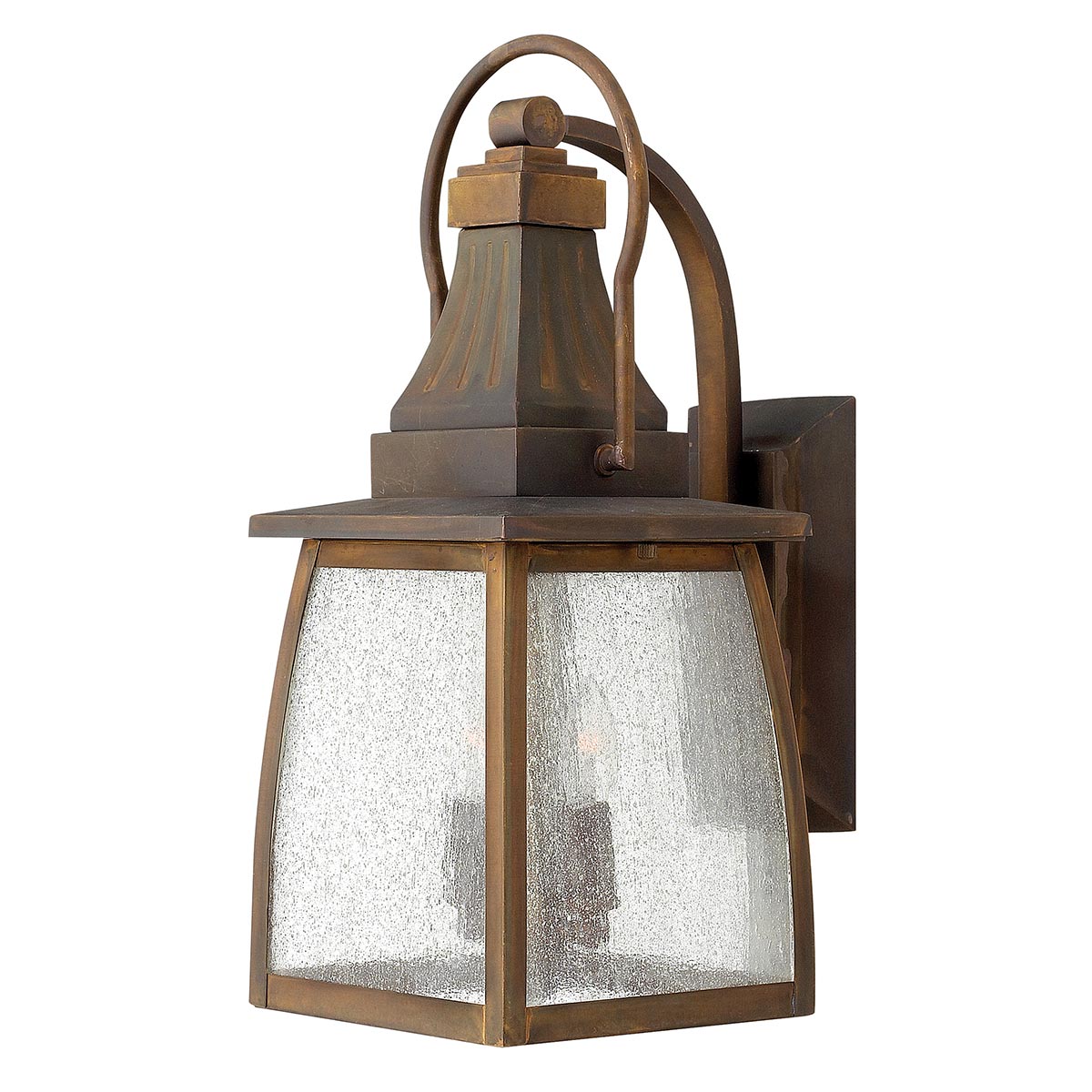 Hinkley Outdoor Wall Light from the Montauk range. Montauk 2 Light Small Wall Lantern Product Code = HK-MONTAUK-M