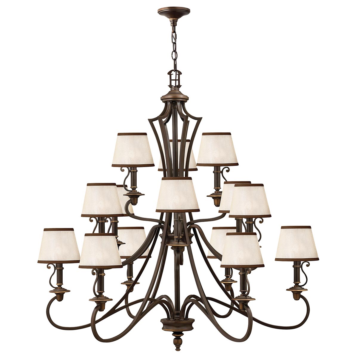 Hinkley Chandelier from the Plymouth range. Plymouth 15 Light Chandelier Product Code = HK-PLYMOUTH15