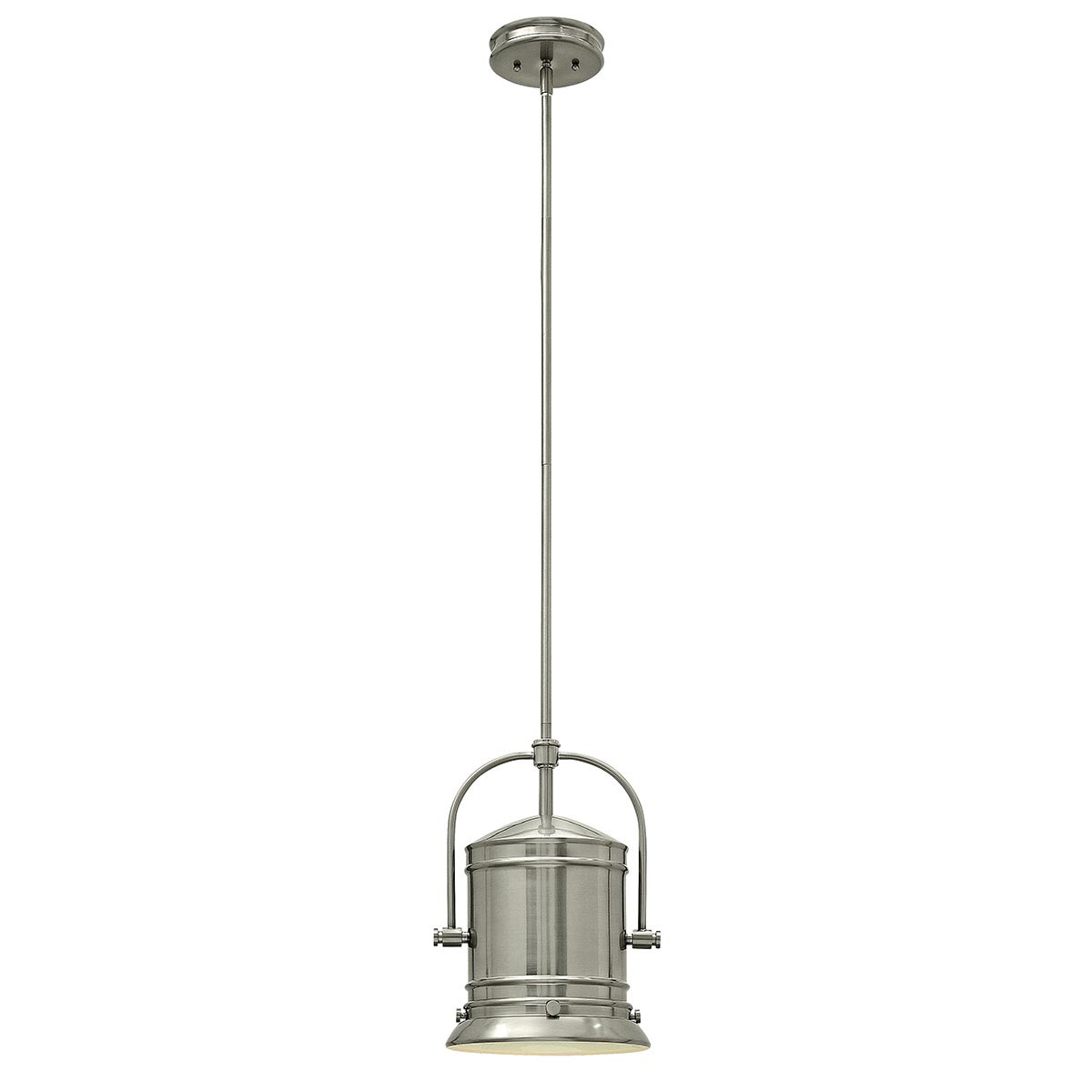Hinkley Pendant from the Pullman range. Pullman 1 Light Pendant - Brushed Nickel Product Code = HK-PULLMAN-M-BN