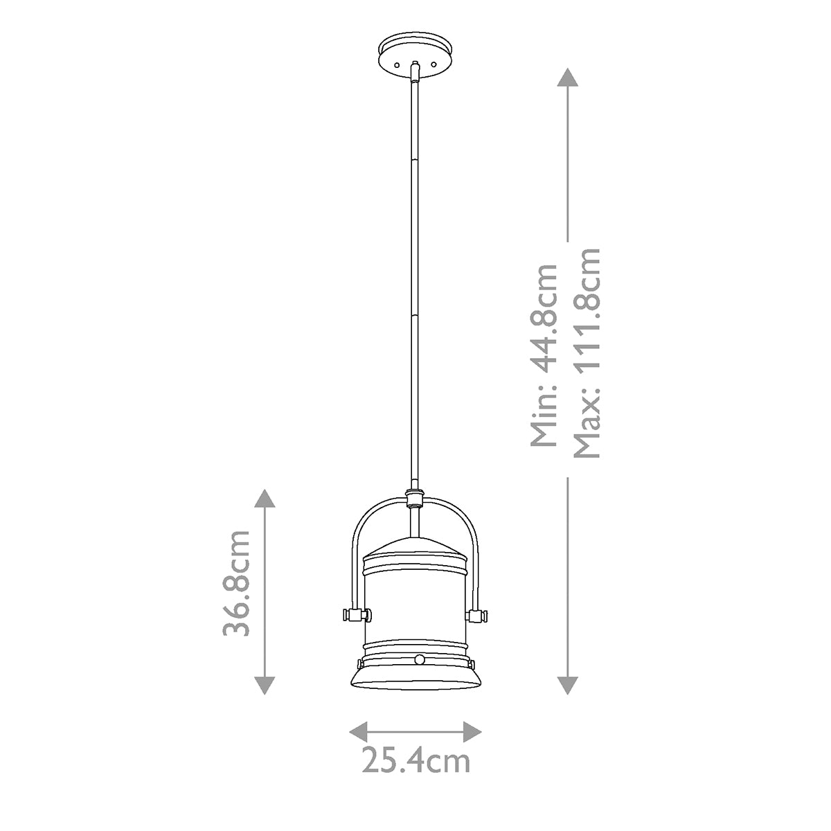 Hinkley Pendant from the Pullman range. Pullman 1 Light Pendant - Brushed Nickel Product Code = HK-PULLMAN-M-BN