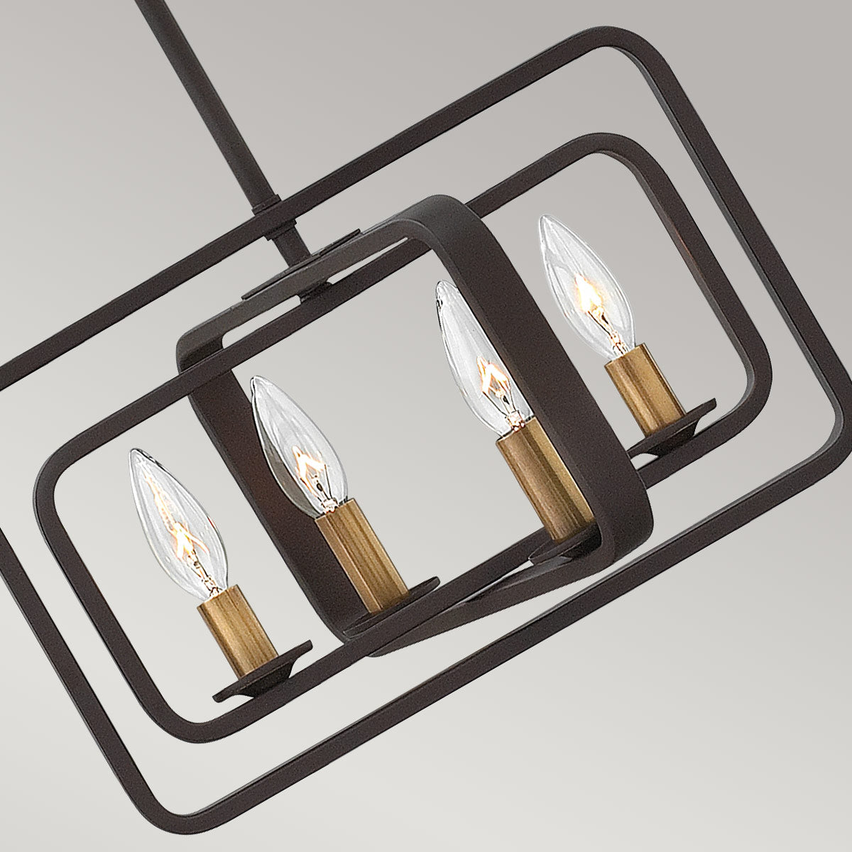 Hinkley Pendant from the Quentin range. Quentin 4 Light Wide Pendant Chandelier - Bronze Product Code = HK-QUENTIN-4P-A