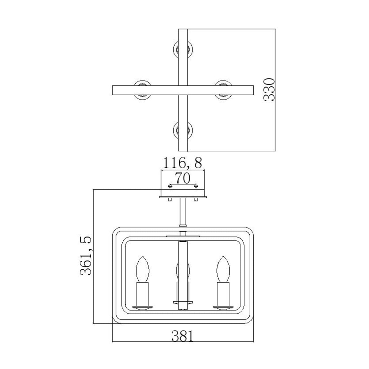 Hinkley Pendant from the Quentin range. Quentin 4 Light Wide Pendant Chandelier - Bronze Product Code = HK-QUENTIN-4P-A