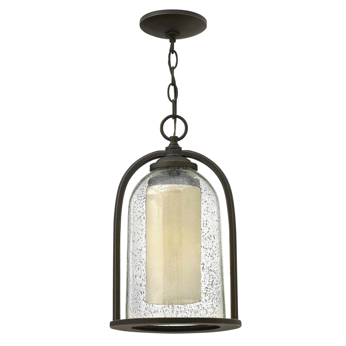 Hinkley Outdoor Hanging from the Quincy range. Quincy 1 Light Medium Chain Lantern Product Code = HK-QUINCY8-M