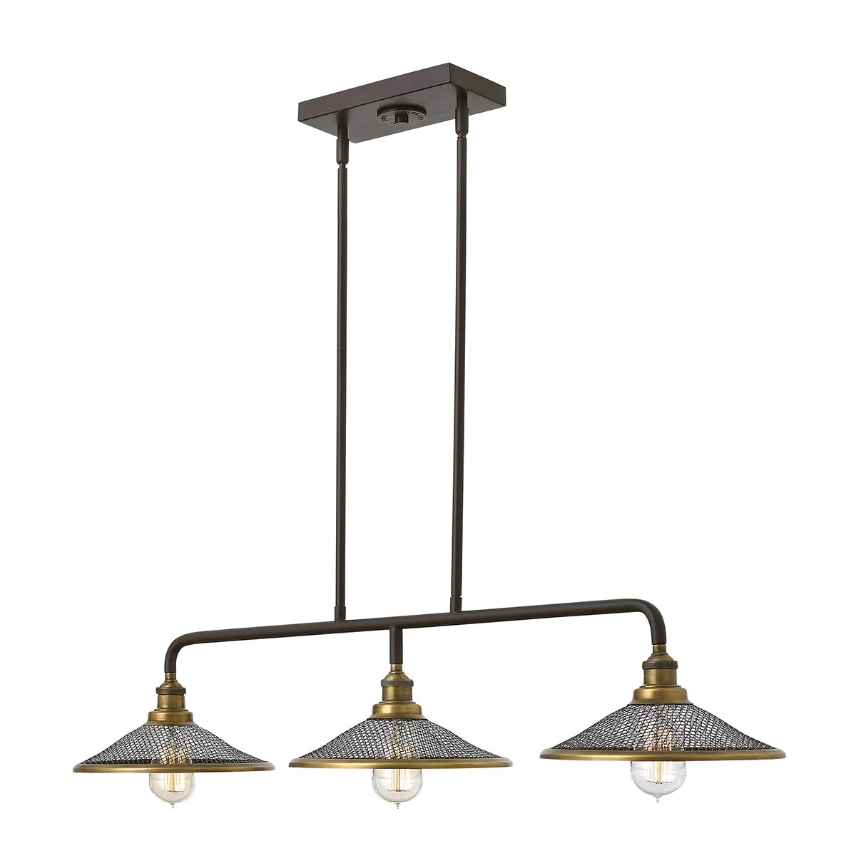 Hinkley Chandelier from the Rigby range. Rigby 3 Light Island Chandelier Product Code = HK-RIGBY-ISLE-KZ