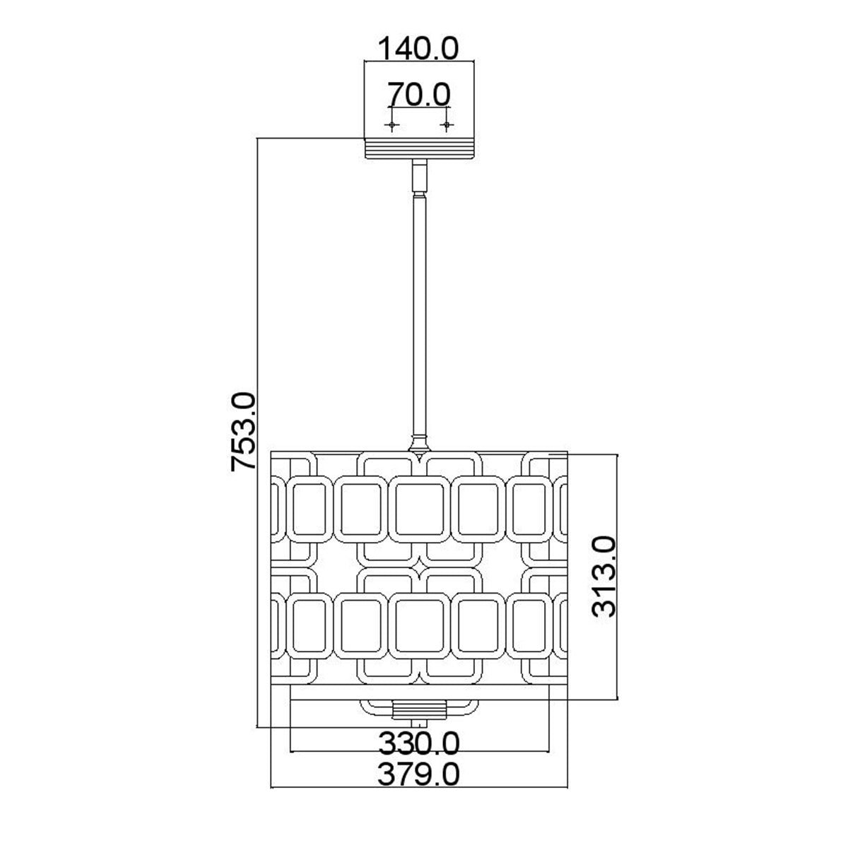 Hinkley Pendant from the Sabina range. Sabina 3 Light Pendant Product Code = HK-SABINA-3P