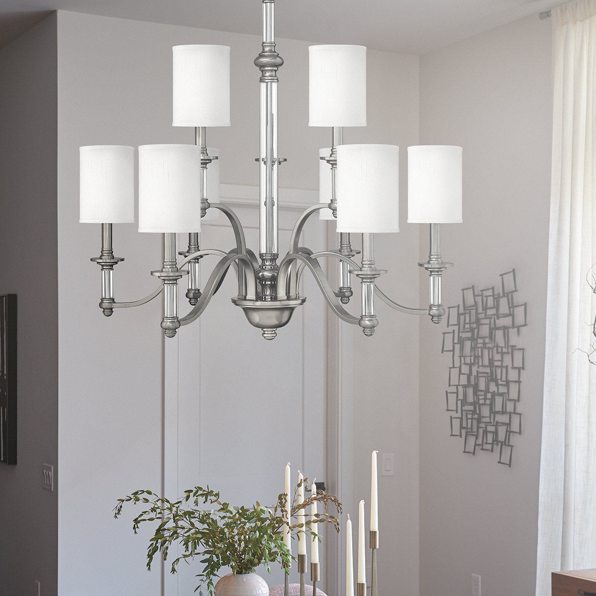 Hinkley Chandelier from the Sussex range. Sussex 9 Light Chandelier Product Code = HK-SUSSEX9