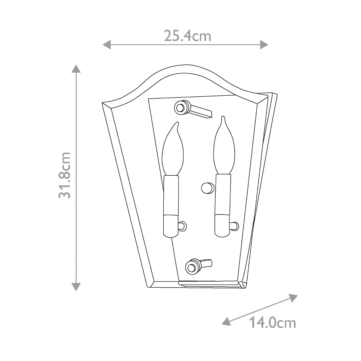Hinkley Wall Light from the Wingate range. Wingate 2 Light Wall Light Product Code = HK-WINGATE2
