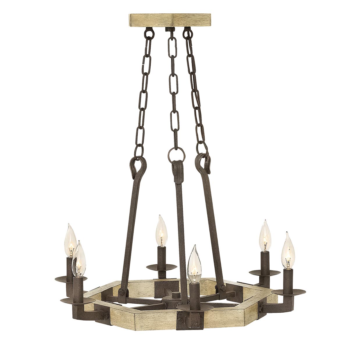 Hinkley Chandelier from the Wyatt range. Wyatt 6 Light Chandelier Product Code = HK-WYATT6