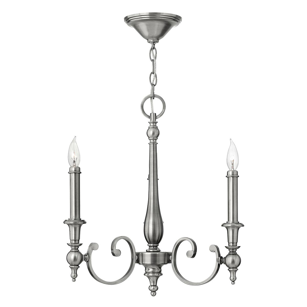 Hinkley Chandelier from the Yorktown range. Yorktown 3 Light Chandelier Product Code = HK-YORKTOWN3