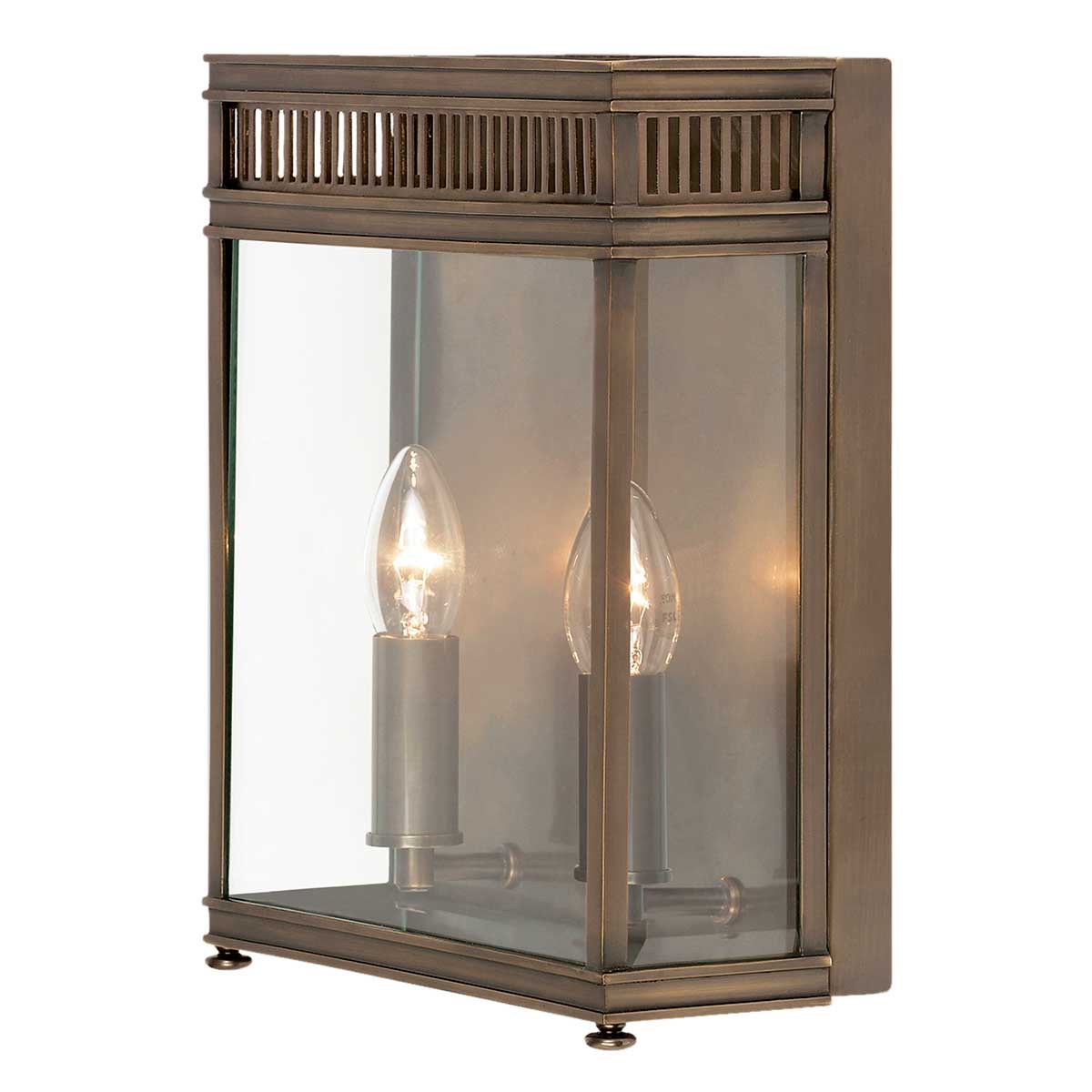 Elstead Lighting Outdoor Wall Light from the Holborn range. Holborn 2 Light Half Lantern Medium Product Code = HL7-M-DB