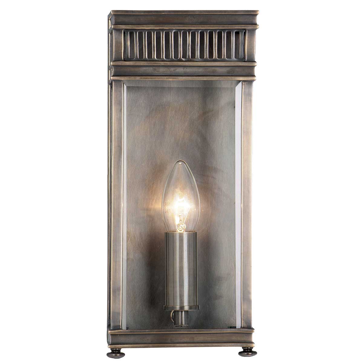 Elstead Lighting Outdoor Wall Light from the Holborn range. Holborn 1 Light Half Lantern Small Product Code = HL7-S-DB