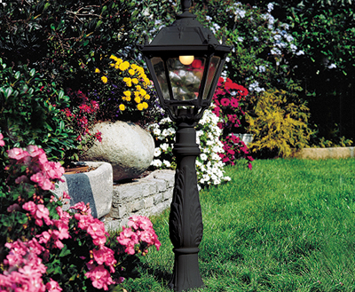 Magnalux Iafet.R Black Medium Height Single Post Tobia E27 30W Part Number - IAFET.R/TOBIA