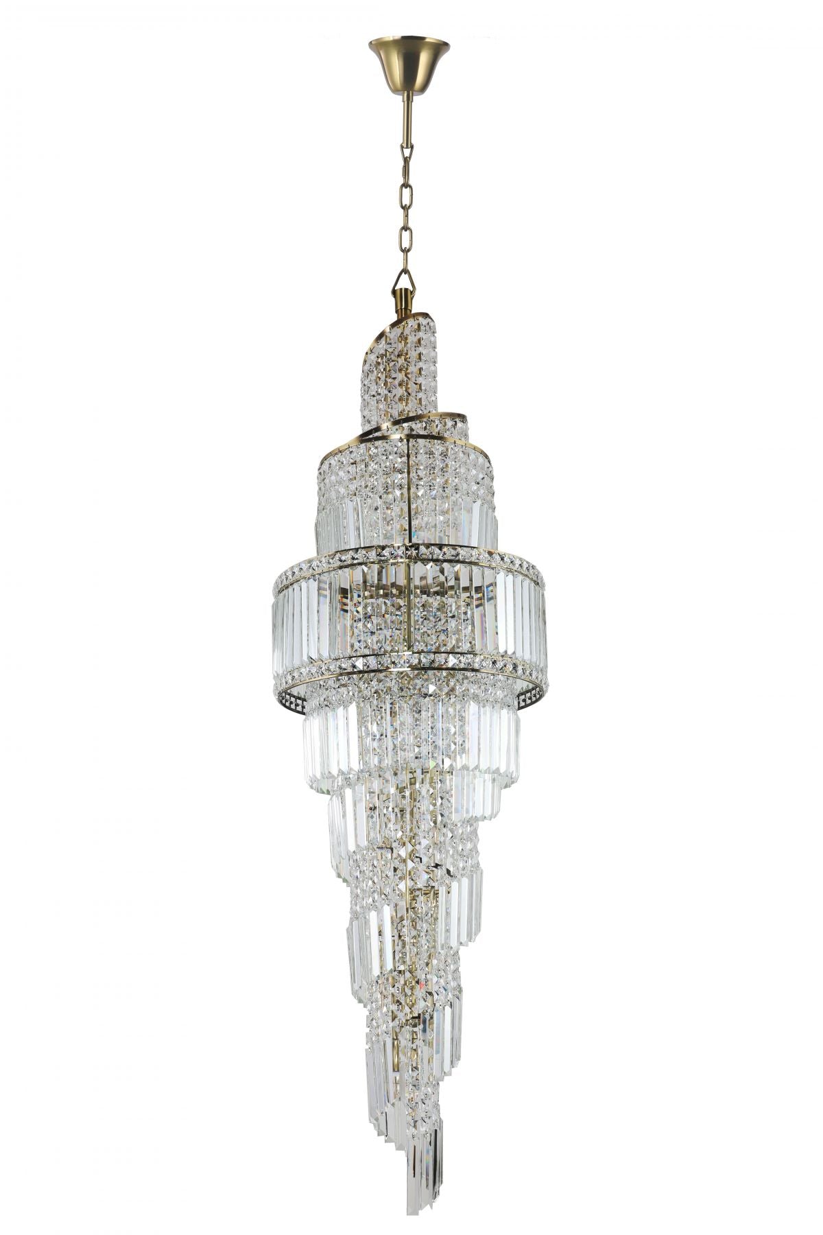 Magnalux ISLA 19 Light Antique Brass Crystal Light Part Number - ISL19AB