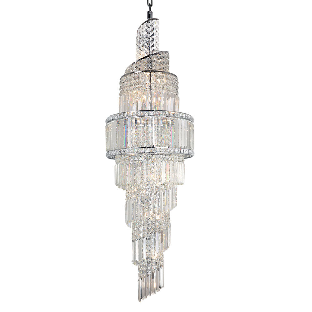 Magnalux ISLA 19 Light 1600mm Crystal Chrome Ceiling Light Part Number - ISL19CH