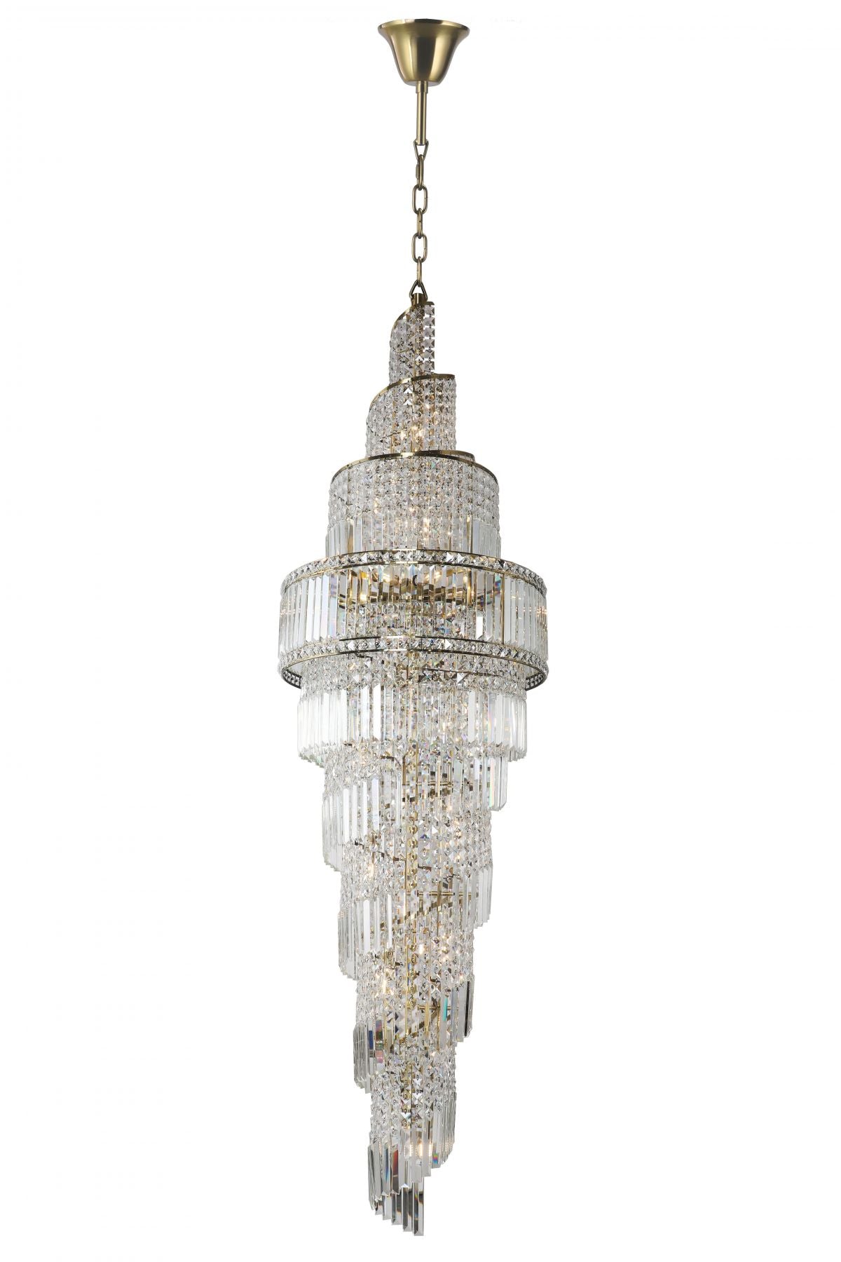 Magnalux ISLA 24 Light 2200mm Crystal Antique Brass Part Number - ISL24AB
