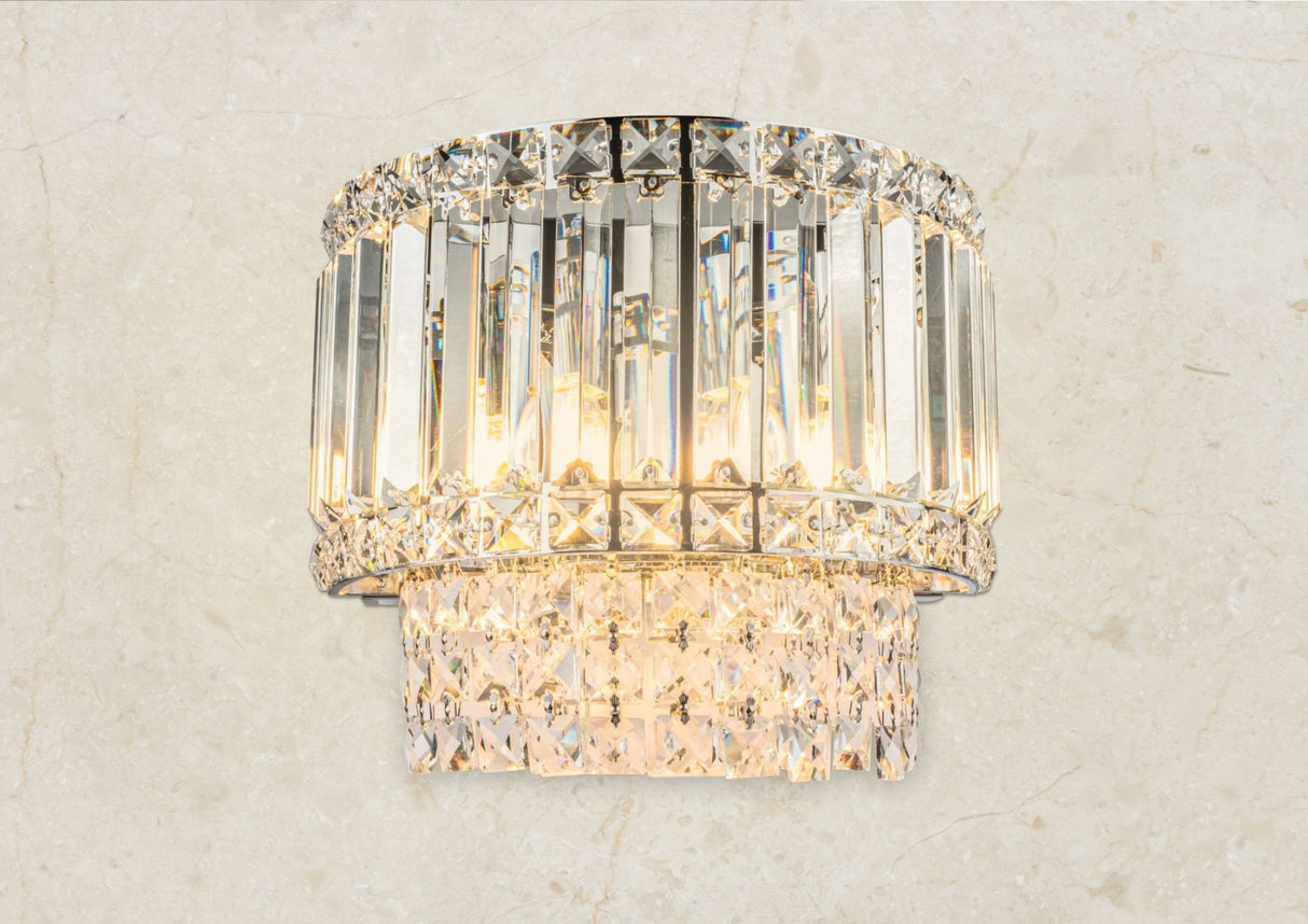 Magnalux ISLA 3 Light Wall Light Polished Chrome with Crystal Part Number - ISL03CHWL