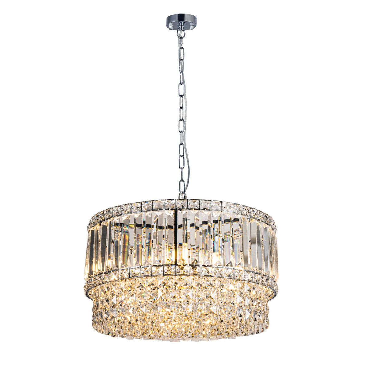 Magnalux ISLA 6 Light Polished Chrome with Crystal Pendant Part Number - ISL06CH