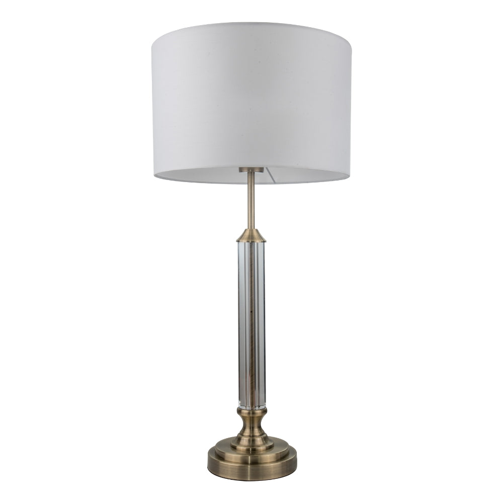 Magnalux Julie Crystal Antique Brass Table Lamp Part Number - JUL01ABTL