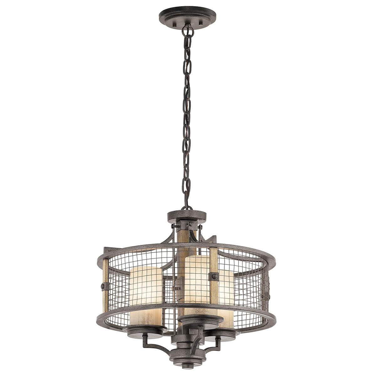 Kichler Chandelier from the Ahrendale range. Ahrendale 3 Light Duo-Mount Chandelier Product Code = KL-AHRENDALE3