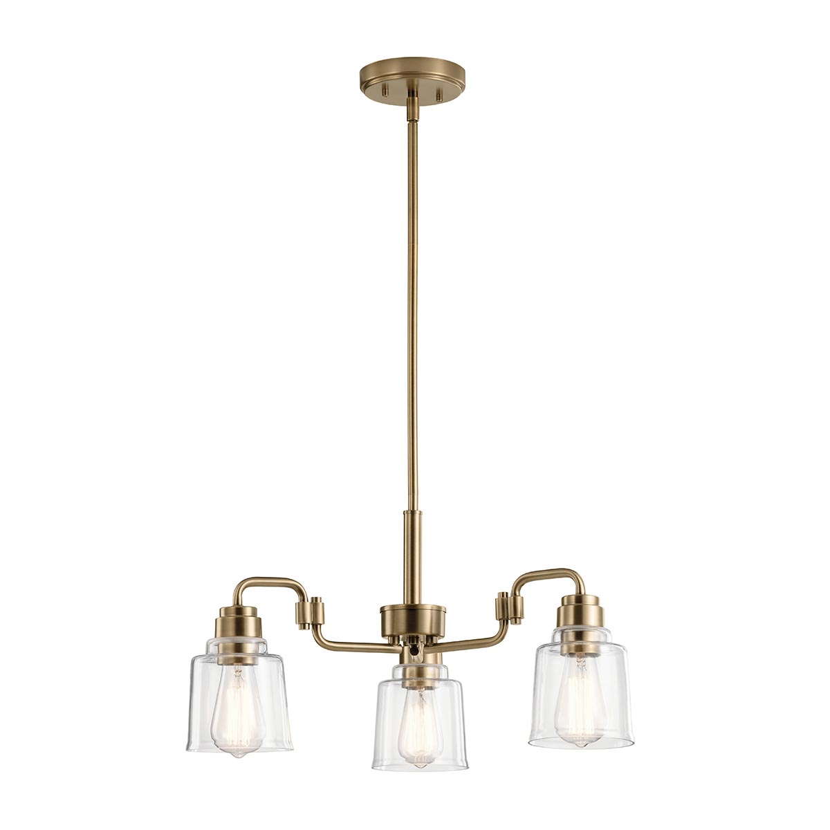 Kichler Chandelier from the Aivian range. Aivian 3 Light Chandelier Product Code = KL-AIVIAN3-WBR