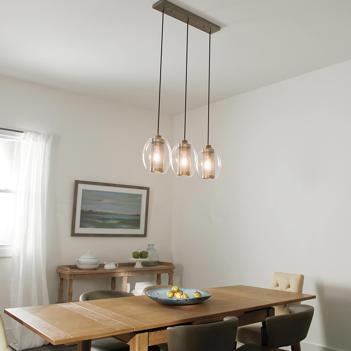 Kichler Pendant from the Asher II range. Asher 1 Light Mini Pendant Product Code = KL-ASHER-MP-AP