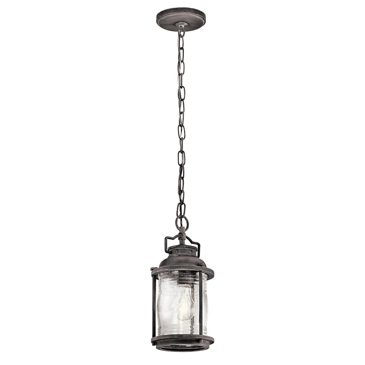 Kichler Outdoor Hanging from the Ashland Bay range. Ashland Bay 1 Light Small Chain Lantern Product Code = KL-ASHLANDBAY8-S
