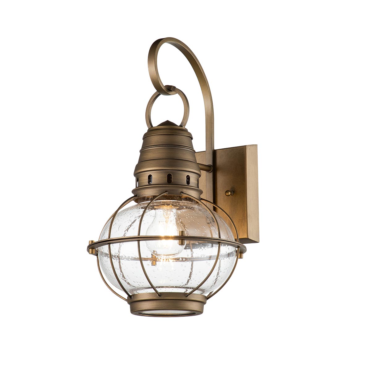 Kichler Outdoor Wall Light from the Bridge Point range. Bridgepoint 1 Light Medium Wall Lantern Product Code = KL-BRIDGEPOINT-M-NBR