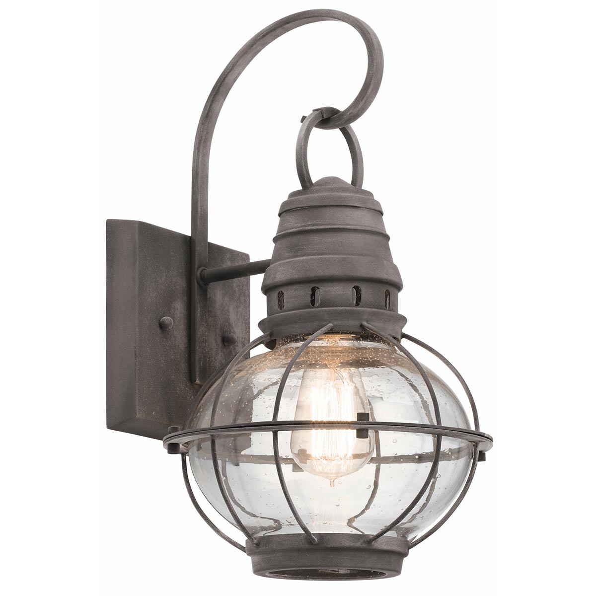 Kichler Outdoor Wall Light from the Bridge Point range. Bridgepoint 1 Light Medium Wall Lantern Product Code = KL-BRIDGEPOINT-M