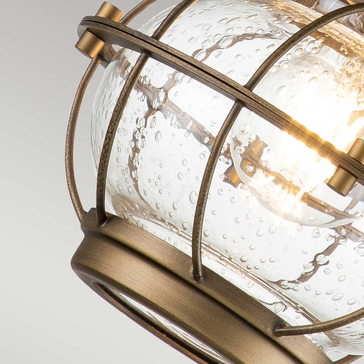 Kichler Outdoor Wall Light from the Bridge Point range. Bridgepoint 1 Light Small Wall Lantern Product Code = KL-BRIDGEPOINT-S-NBR