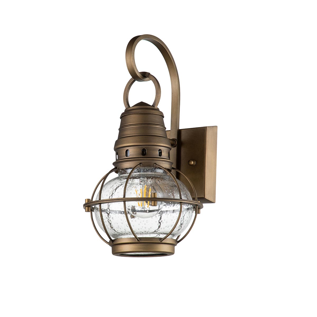 Kichler Outdoor Wall Light from the Bridge Point range. Bridgepoint 1 Light Small Wall Lantern Product Code = KL-BRIDGEPOINT-S-NBR