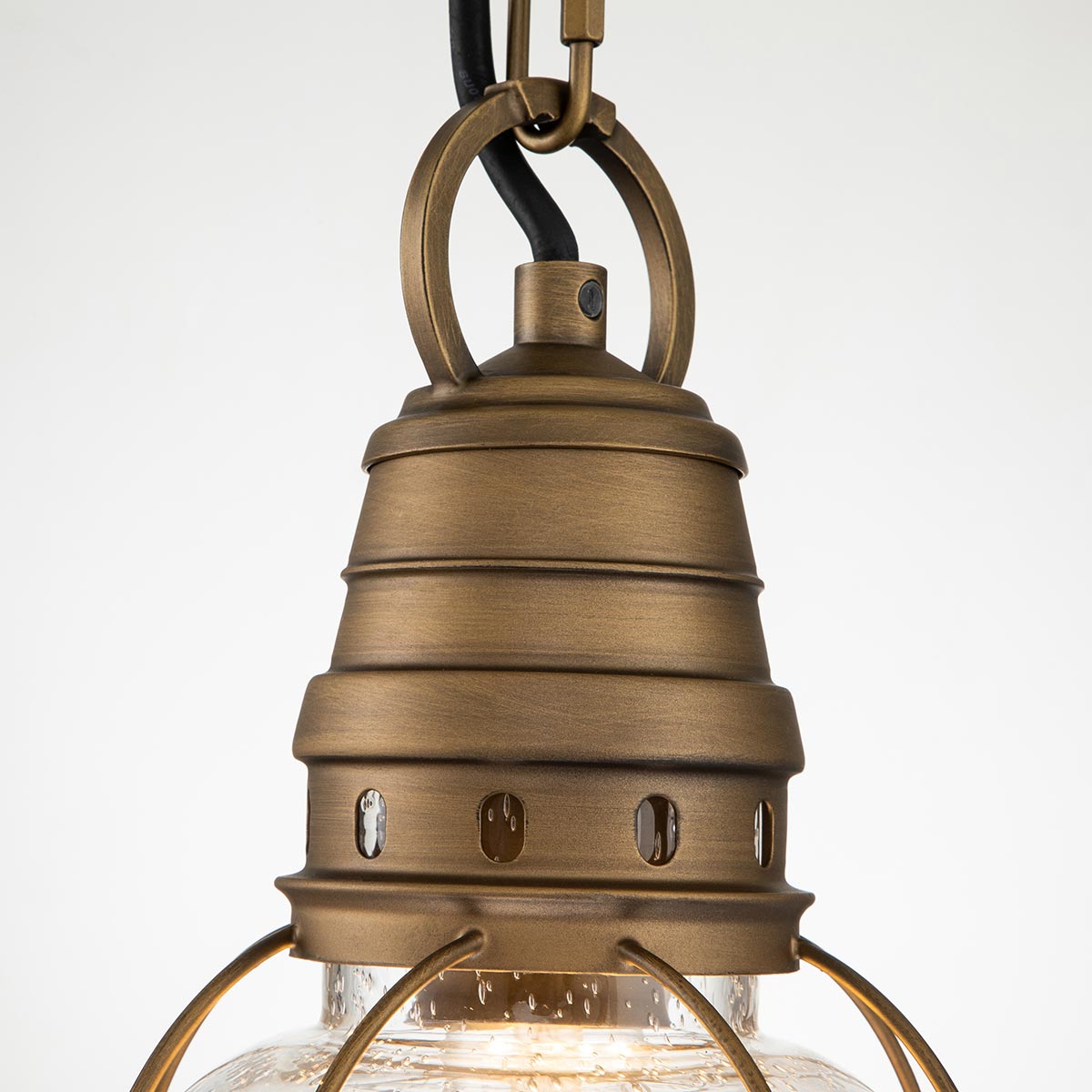 Kichler Outdoor Hanging from the Bridge Point range. Bridgepoint 1 Light Small Chain Lantern Product Code = KL-BRIDGEPOINT8S-NBR