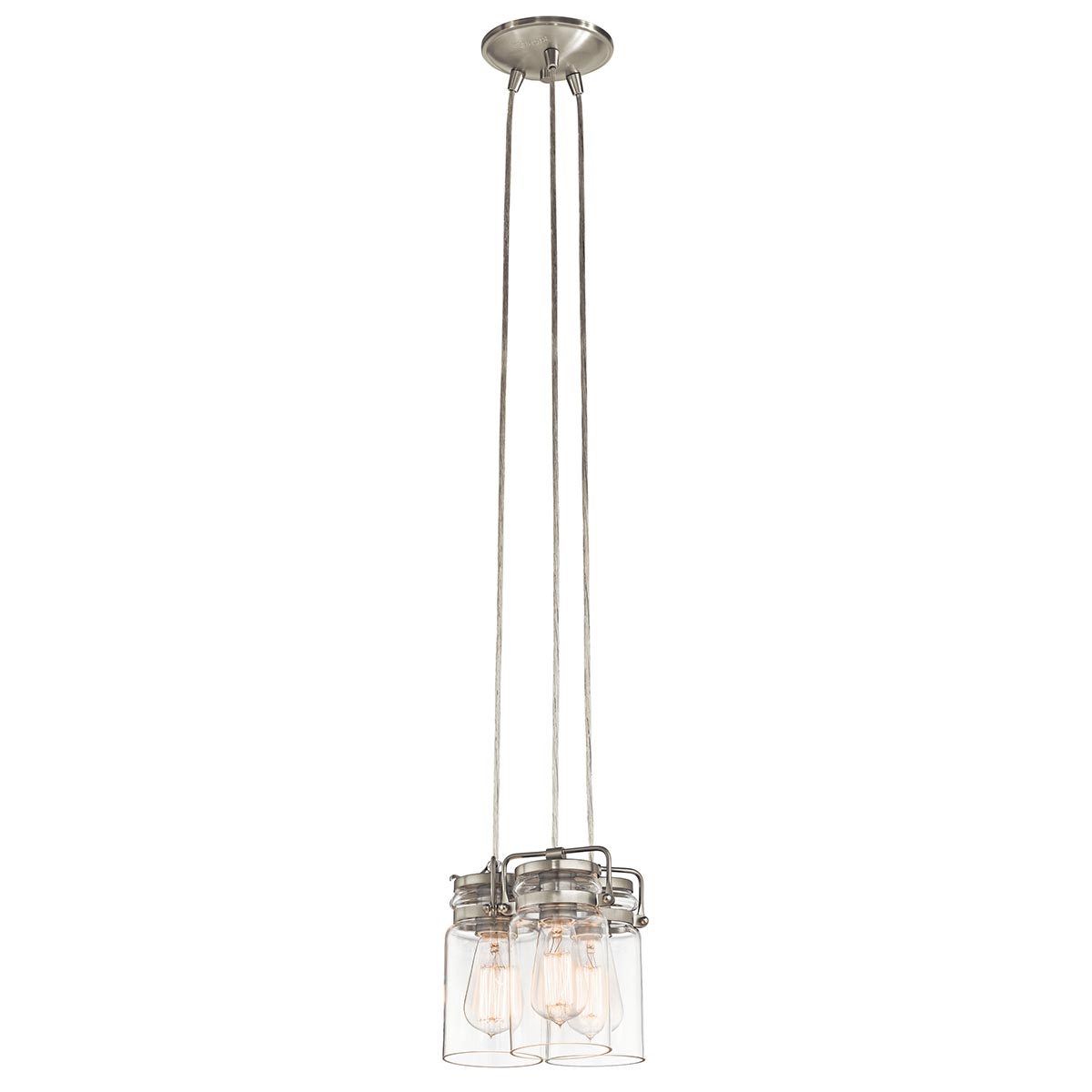 Kichler Pendant from the Brinley range. Brinley 3 Light Pendant Product Code = KL-BRINLEY3-NI