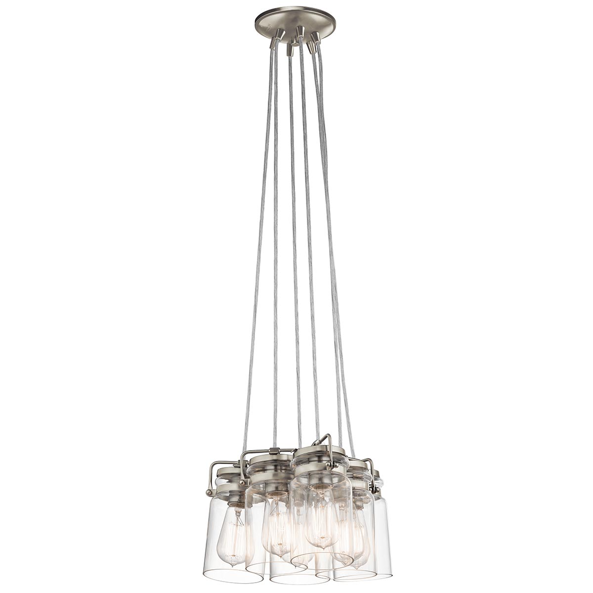 Kichler Pendant from the Brinley range. Brinley 6 Light Pendant Product Code = KL-BRINLEY6-NI