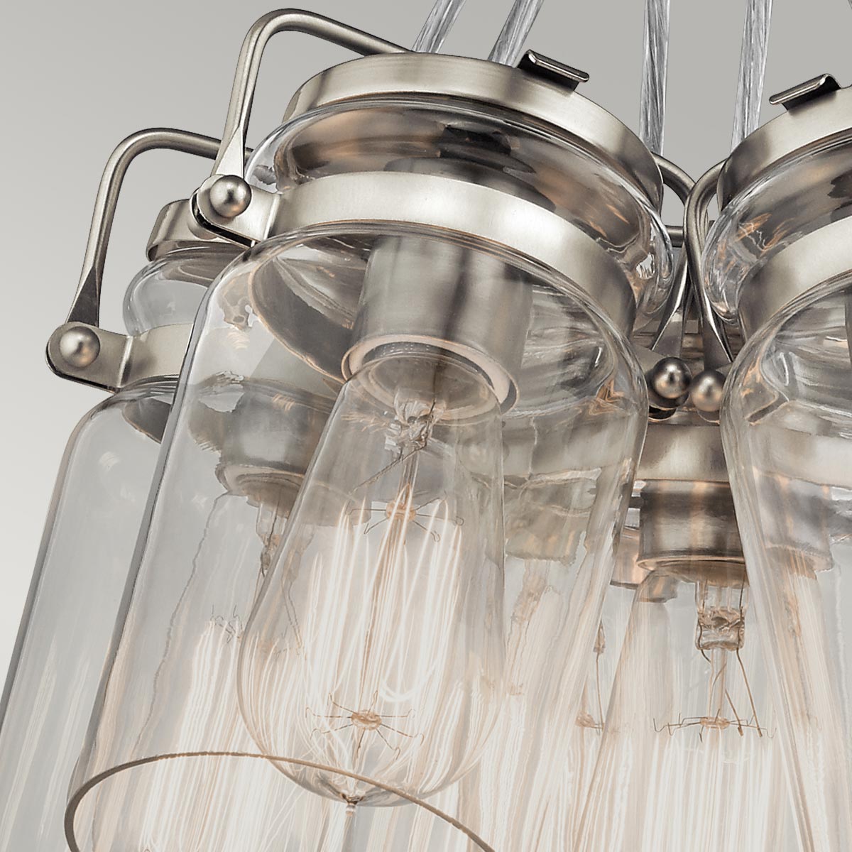 Kichler Pendant from the Brinley range. Brinley 6 Light Pendant Product Code = KL-BRINLEY6-NI